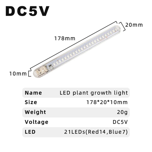 DC5V USB LED Grow Light Bulb