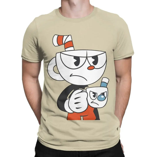 Amazing Cuphead and Mugman Angry T-Shirts