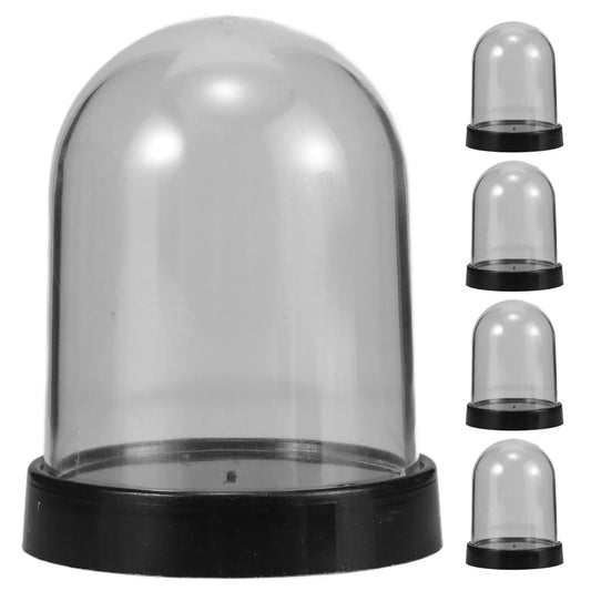 5pcs Clear Plastic Cloche Dome Display Cases