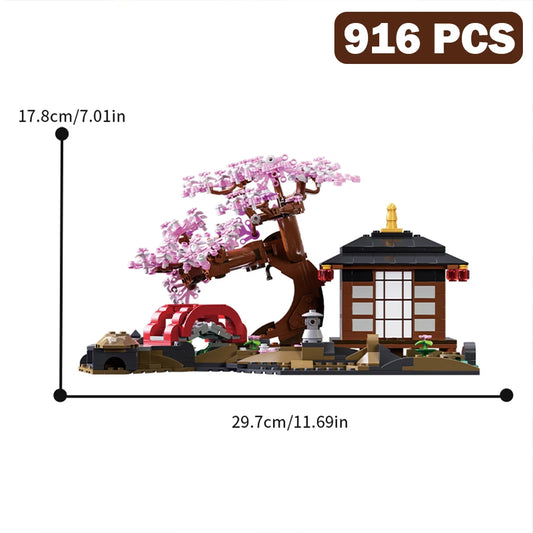 MOC Cherry Blossom Zen Garden Building Blocks