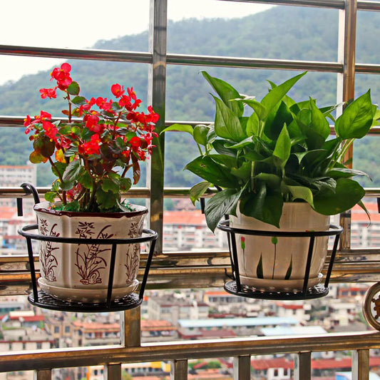 3-Pack Iron Art Hanging Flower Pots