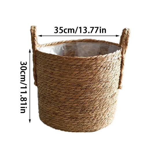 Handmade Rattan Woven Flowerpot
