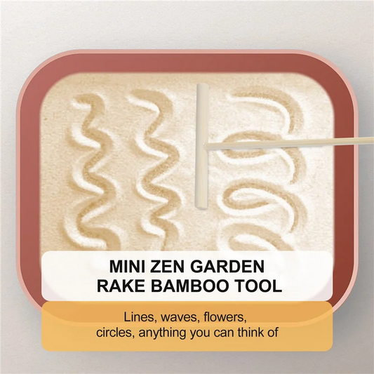 A11E Mini Japanese Zen Garden Rake Set