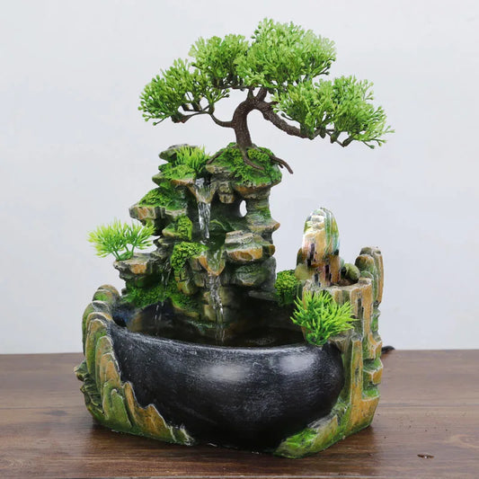 Creative Indoor Resin Rockery Waterfall Fountain
