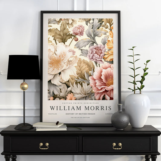 Neutral William Morris Botanical Poster