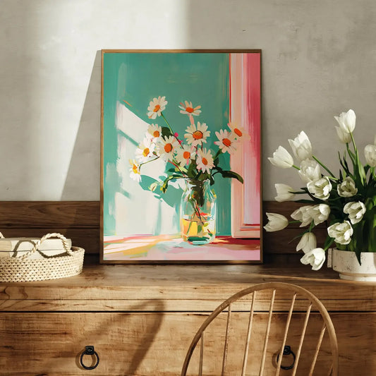 PRINTABLE Moody Floral Still Life Painting