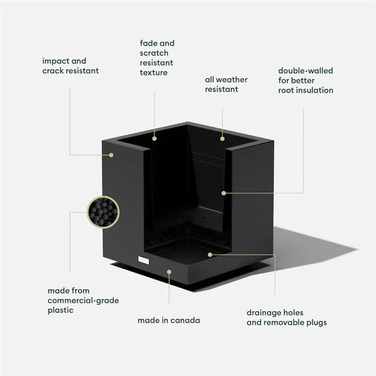 Cube Plastic Planter