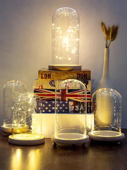 Glass Flower Display Cloche Bell Jar