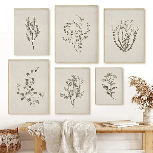 Vintage Botanical Flower Poster Print