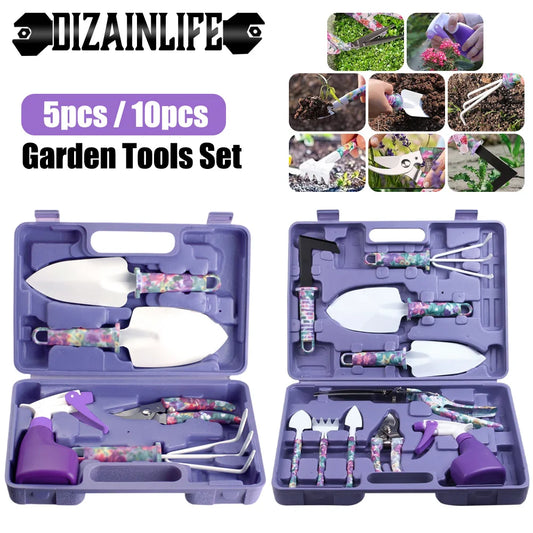 Floral Print Horticultural Planting Tools Set