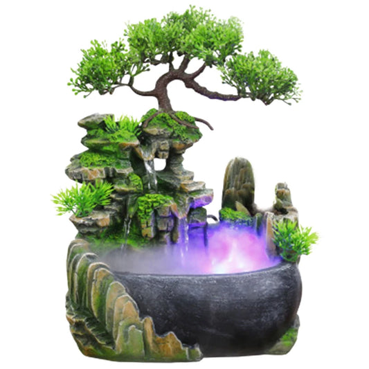 Creative Indoor Resin Rockery Waterfall Fountain