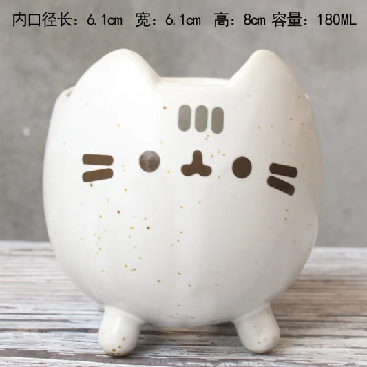 Cute Cat Ceramic Succulent Planter