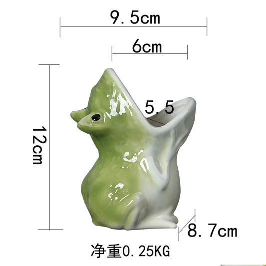 Cute Cartoon Frog Ceramic Succulent Planter