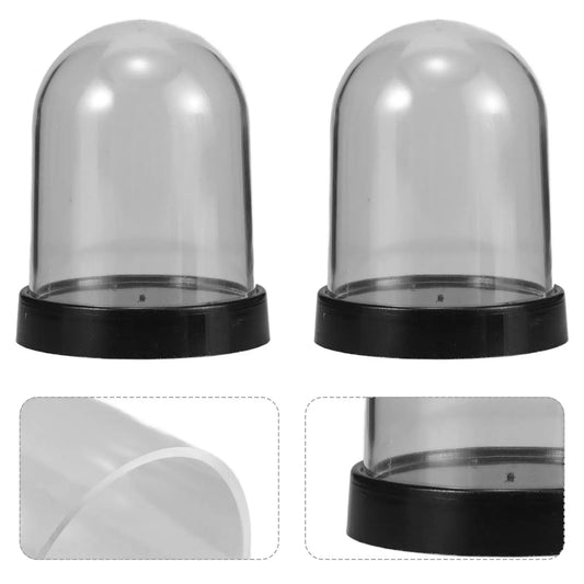 5pcs Clear Plastic Cloche Dome Display Cases