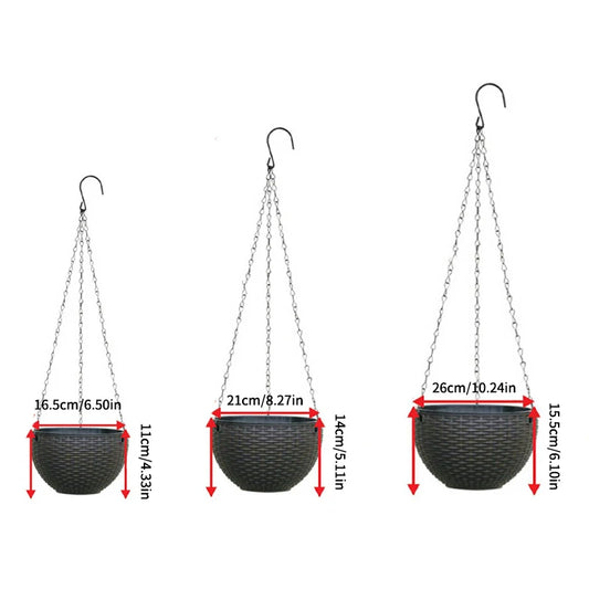 3pcs Double Pot Hanging Baskets