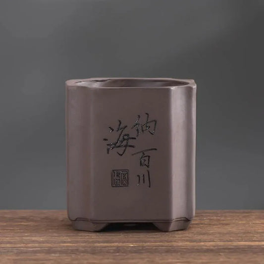 Chinese Style Purple Clay Bonsai Planter