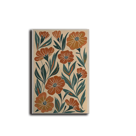 Bohemian Abstract Floral Canvas